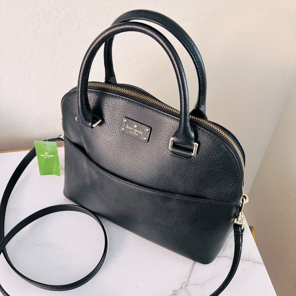 Kate Spade Grove Street Carli‎ NWT Black Leather Handbag WKRU4192 - Picture 3 of 11